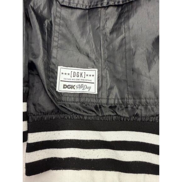 DGK "Dirty Ghetto Kids" Windbreaker Black Polyester Jacket Long Sleeve Men’s L - Picture 4 of 16